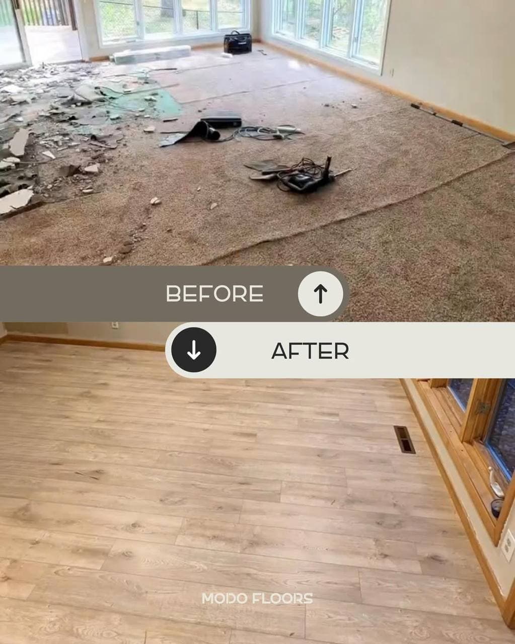 Luxury vinyl flooring project
